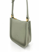 Load image into Gallery viewer, Small Leather Crossbody Bag - Grey Blue