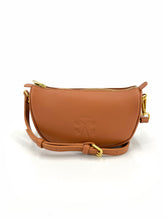 Load image into Gallery viewer, Moon Leather Crossbody Bag - Tan