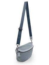 Load image into Gallery viewer, Natural Saddle Bag - Light Blue
