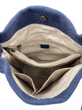 Load image into Gallery viewer, Natural Long Handle Bag - Navy Blue