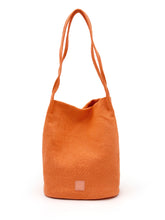Load image into Gallery viewer, Natural Long Handle Bag - Tangerine