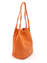 Load image into Gallery viewer, Natural Long Handle Bag - Tangerine