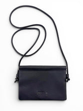 Load image into Gallery viewer, Envelope Leather Crossbody Bag - Black