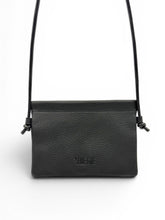 Load image into Gallery viewer, Envelope Leather Crossbody Bag - Black