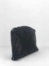 Load image into Gallery viewer, Pebbled Leather Clutch - Black
