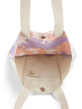 Load image into Gallery viewer, Tie Dye Natural Square Shopper Bag - Peach/Purple