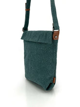 Load image into Gallery viewer, Natural Flap Crossbody Bag - Green