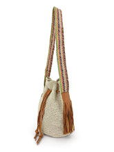 Load image into Gallery viewer, Handwoven Bucket Bag - Cream