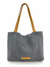 Load image into Gallery viewer, Everyday Natural Tote Bag - Blue Grey
