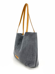 Everyday Natural Tote Bag - Blue Grey