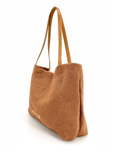 Everyday Natural Tote Bag - Rust