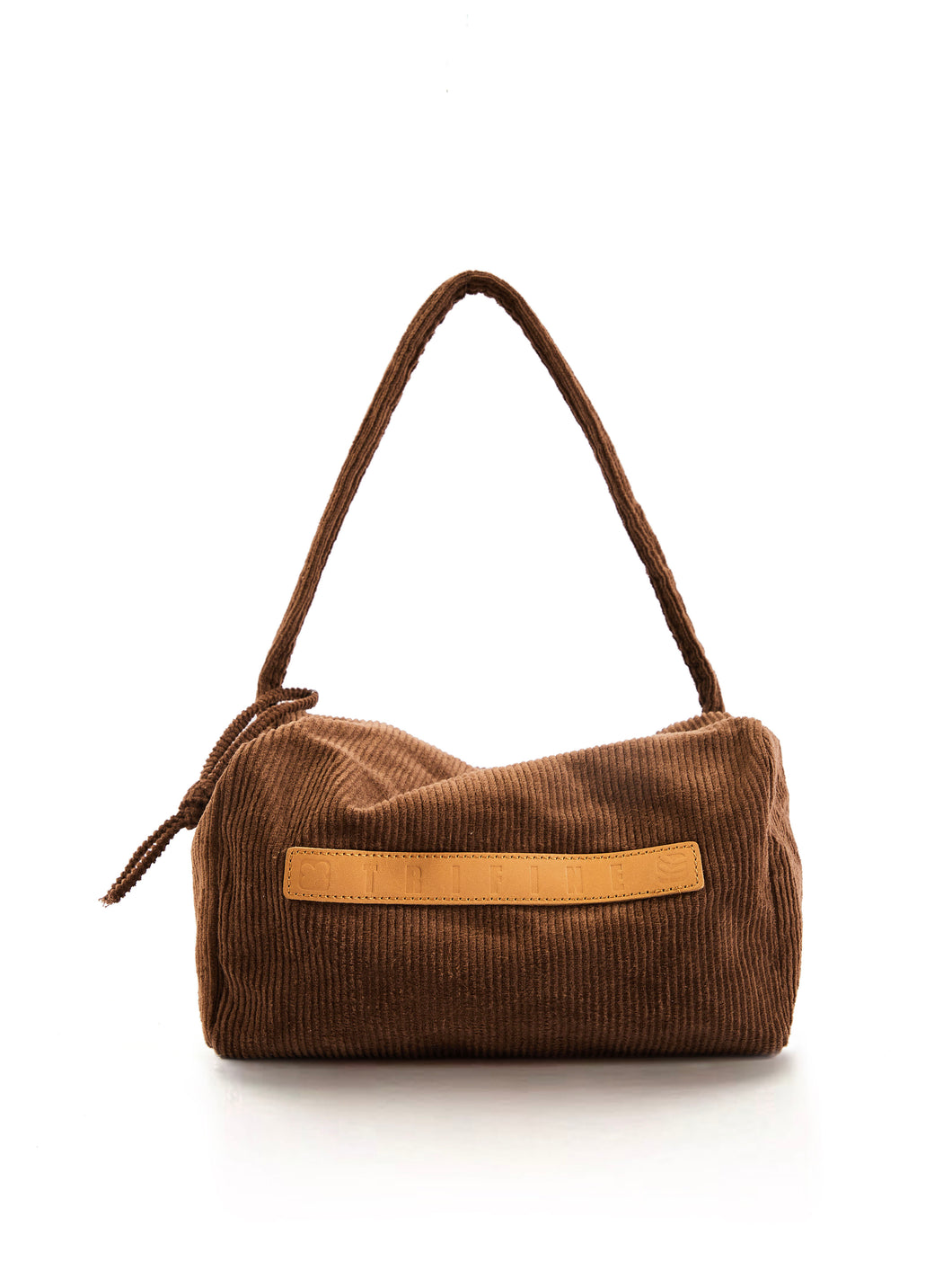 Corduroy Shoulder Bag - Brown