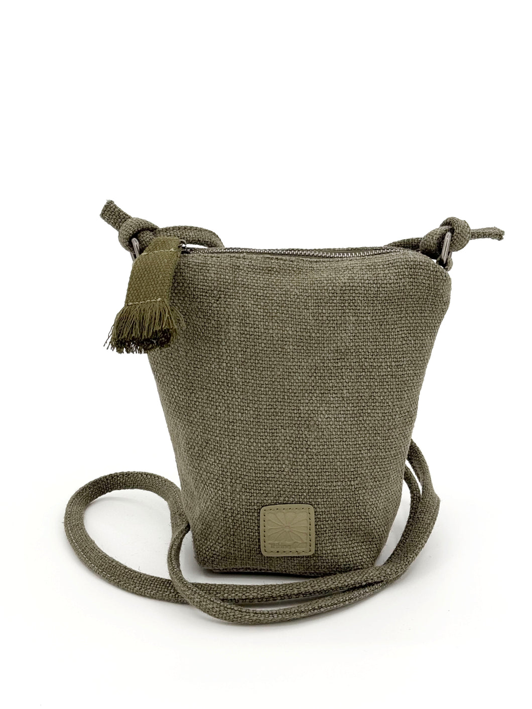 Small Crossbody Bucket Bag - Khaki