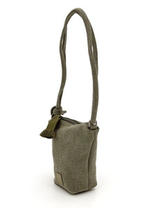 Small Crossbody Bucket Bag - Khaki