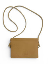Load image into Gallery viewer, Envelope Leather Crossbody Bag - Tan
