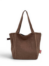 Load image into Gallery viewer, Natural Market Tote Bag - Chocolate
