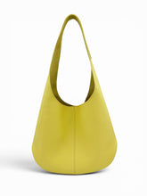 Load image into Gallery viewer, Leather Hobo Tote Bag - Yellow
