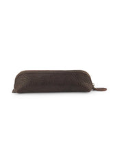 Load image into Gallery viewer, Pebbled Leather Pencil Case - Brown
