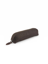 Load image into Gallery viewer, Pebbled Leather Pencil Case - Brown
