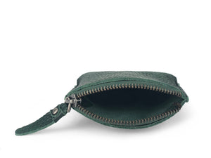 Pebbled Leather Purse - Green