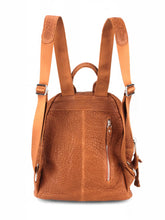 Load image into Gallery viewer, Pebbled Leather Backpack - Tan
