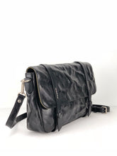 Load image into Gallery viewer, Concrete Leather Satchel - Black
