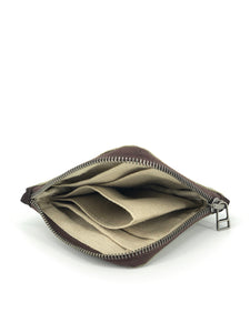Natural Square Wallet - Chocolate