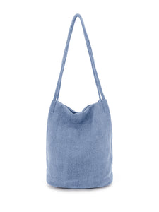 Natural Long Handle Bag - Blue