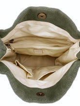 Load image into Gallery viewer, Natural Long Handle Bag - Green
