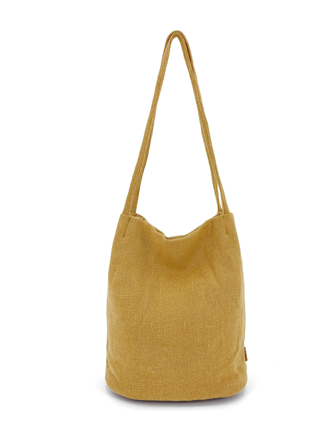 Natural Long Handle Bag - Mustard