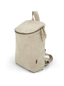 Top Zip Natural Backpack - Beige
