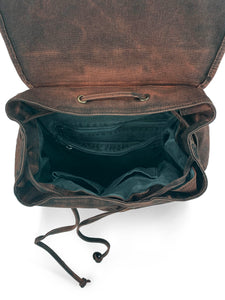 Vintage Washed Voyager Backpack/Tote - Rust