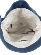 Load image into Gallery viewer, Natural Roll-top Bag - Navy
