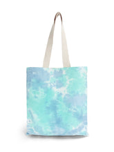 Load image into Gallery viewer, Tie Dye Natural Square Shopper Bag - Blue/Purple
