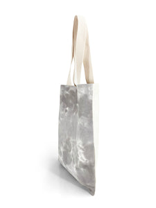 Tie Dye Natural Square Shopper Bag - Grey