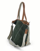 Load image into Gallery viewer, Colour Block Tote - Dark Green
