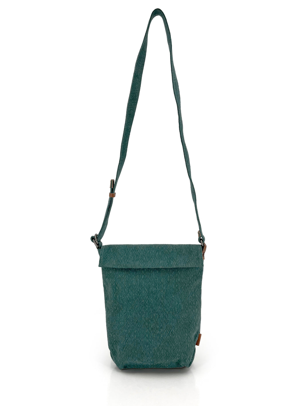 Natural Flap Crossbody Bag - Green