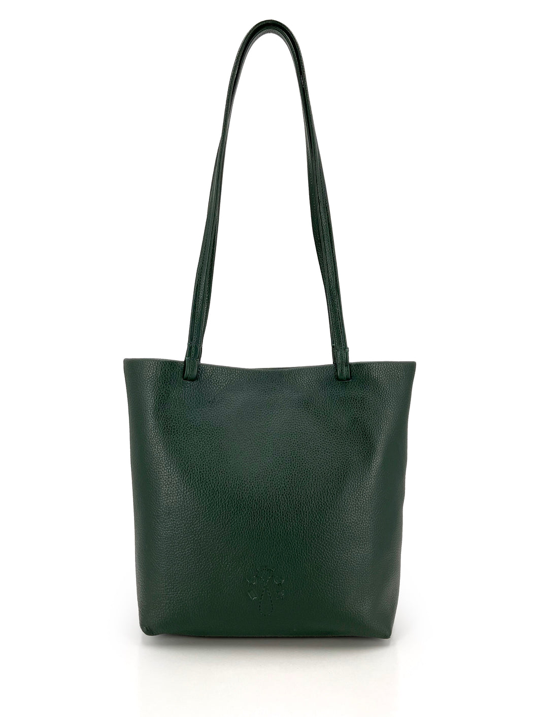 Leather Long Handle Bag - Green