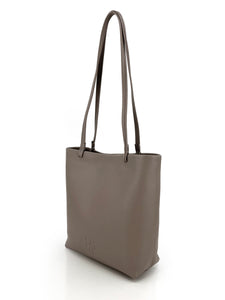 Leather Long Handle Bag - Taupe