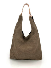 Load image into Gallery viewer, Leather Handle Tote Bag - Khaki
