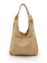 Load image into Gallery viewer, Leather Handle Tote Bag - Natural
