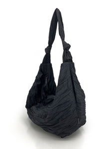 Pleated Hammock Bag - Black