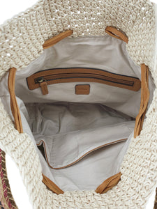 Handwoven Bucket Bag - Cream